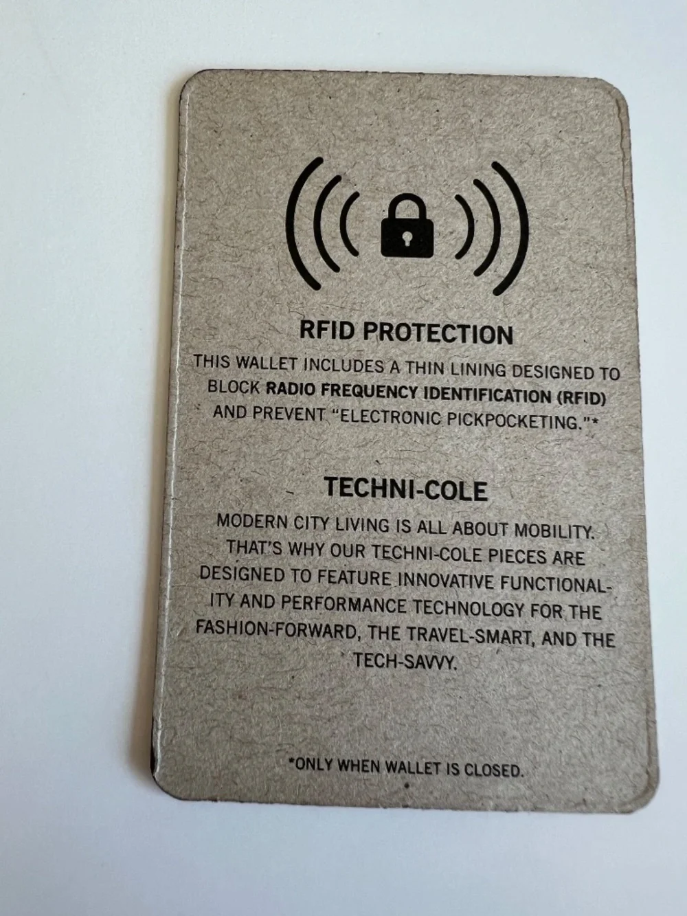 Reaction Kenneth Cole new card